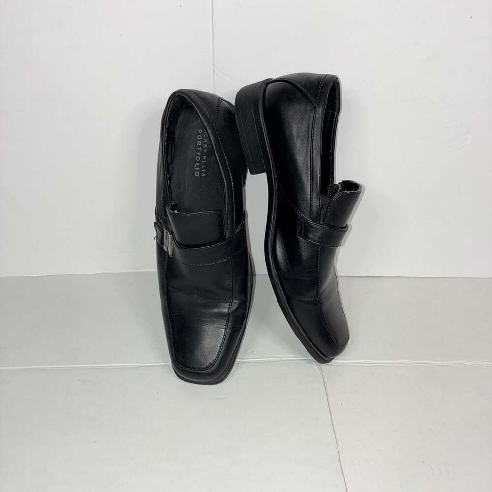 Perry Ellis Portfolio Kentley Loafer Size 10.5 Black Dress Shoes